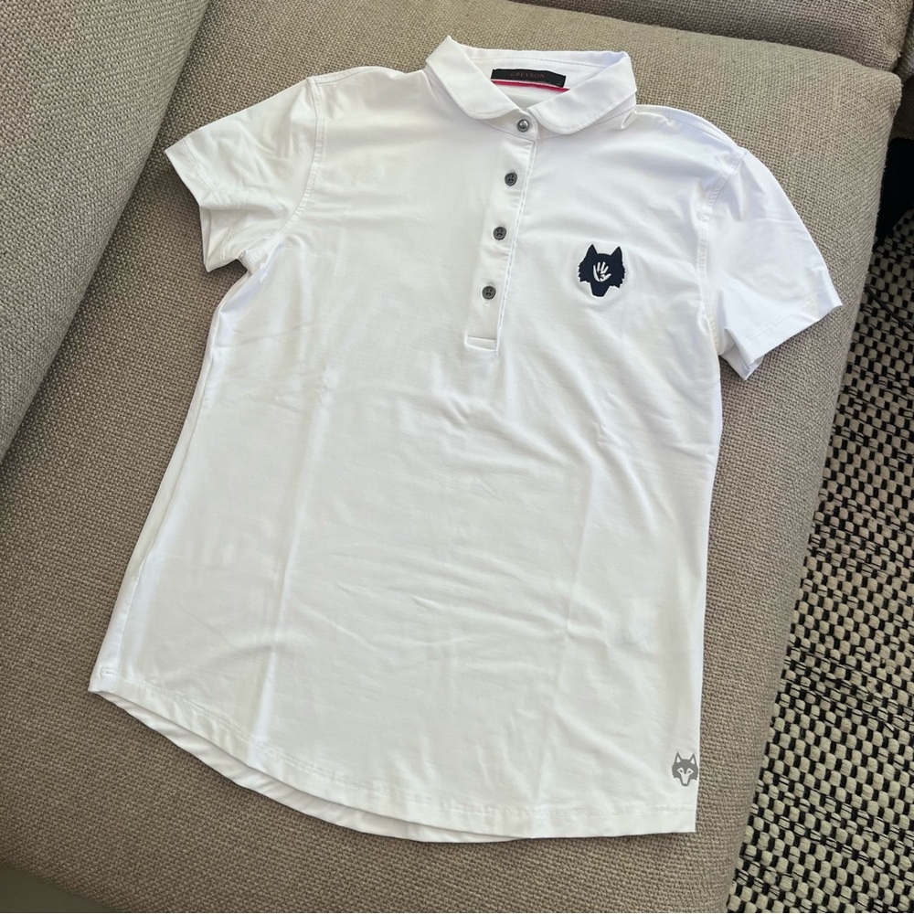 Greyson Clothiers Scarlett Polo in “Arctic”, Size small